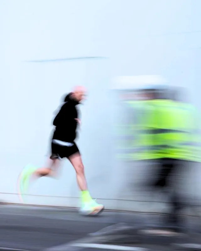Corredores em movimento